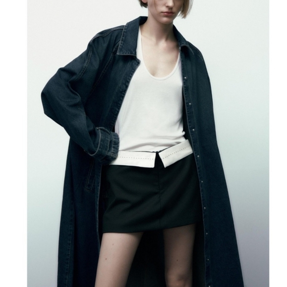 Zara Black Skort with White Accent - Picture 4 of 6